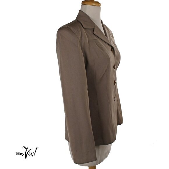 Vintage 40s Gray Gab Nipped Waist Jacket - B36 W29 - Picture 2 of 6